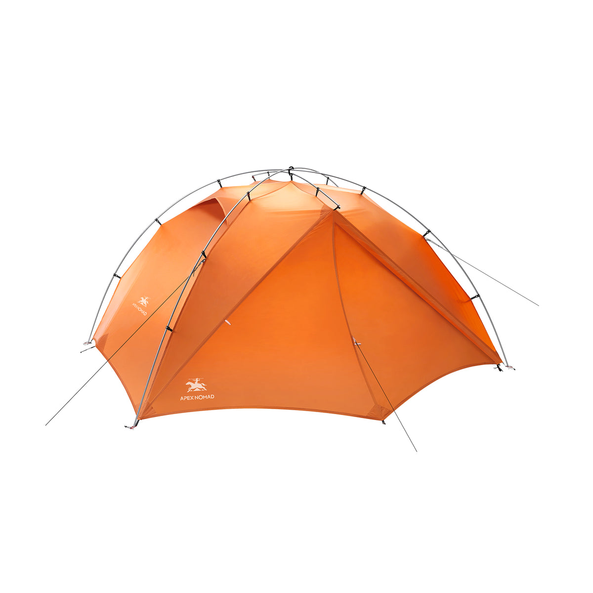 2 Person Freestanding Backpacking Tent with Dual Doors ApexNomad Haven Orange