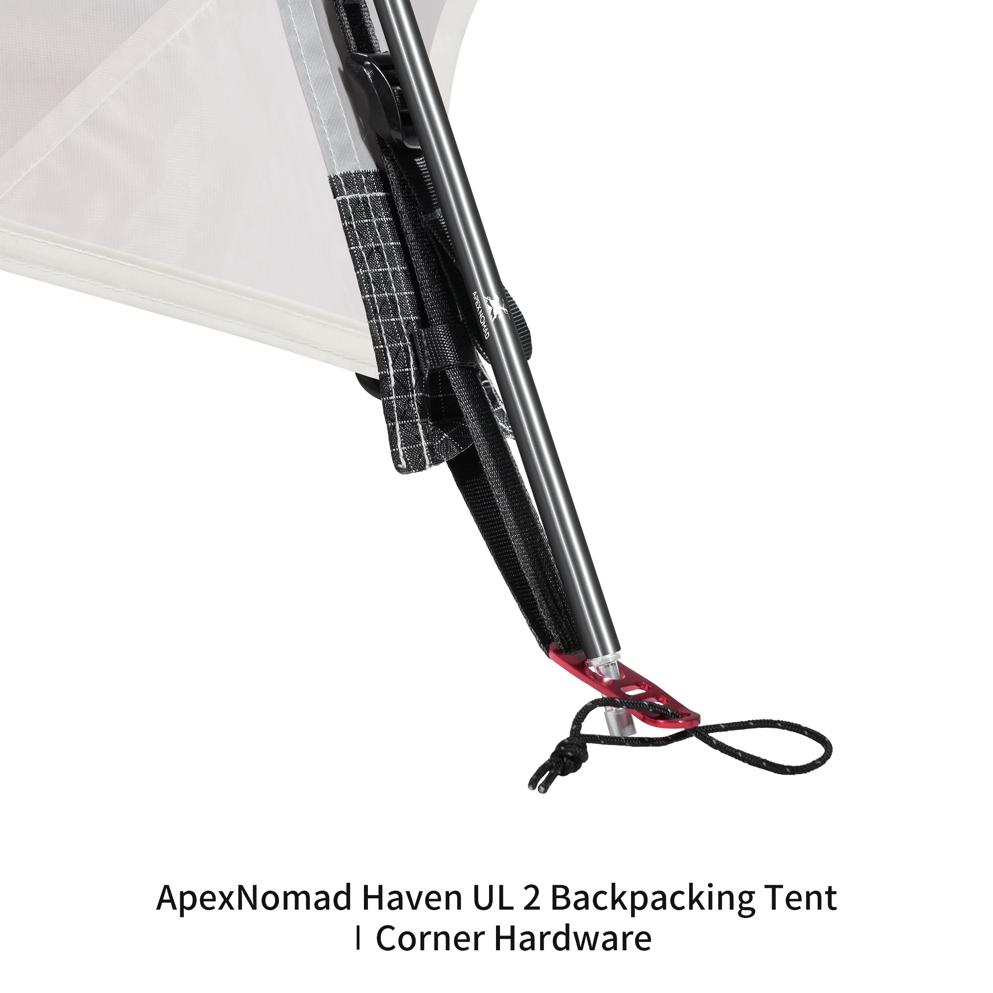 2 Person Pole Sleeve Backpacking Tent ApexNomad Haven Pro White