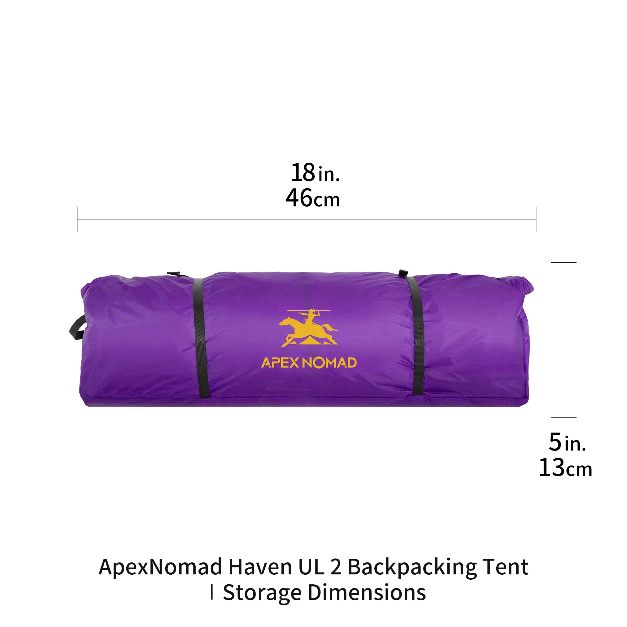 2 Person Pole Sleeve Backpacking Tent ApexNomad Haven Pro Purple