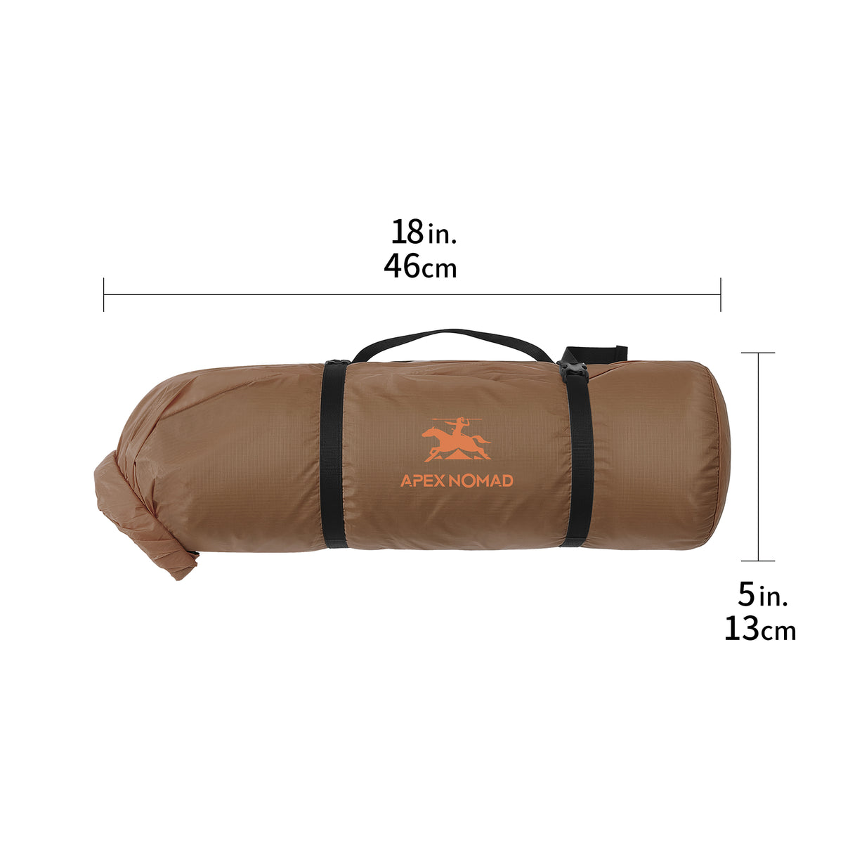 2 Person Freestanding Backpacking Tent with Dual Doors ApexNomad Haven Brown