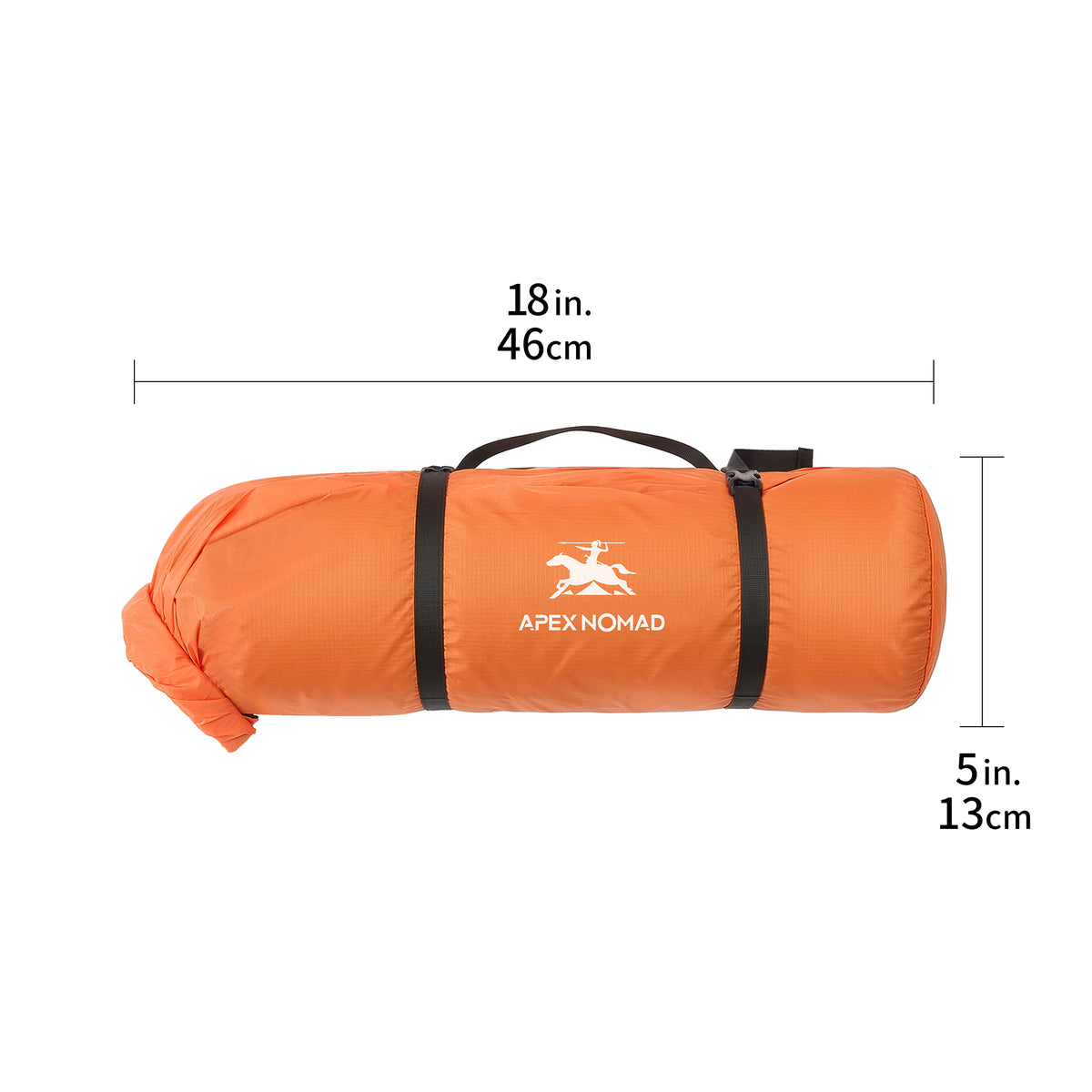 2 Person Freestanding Backpacking Tent with Dual Doors ApexNomad Haven Orange