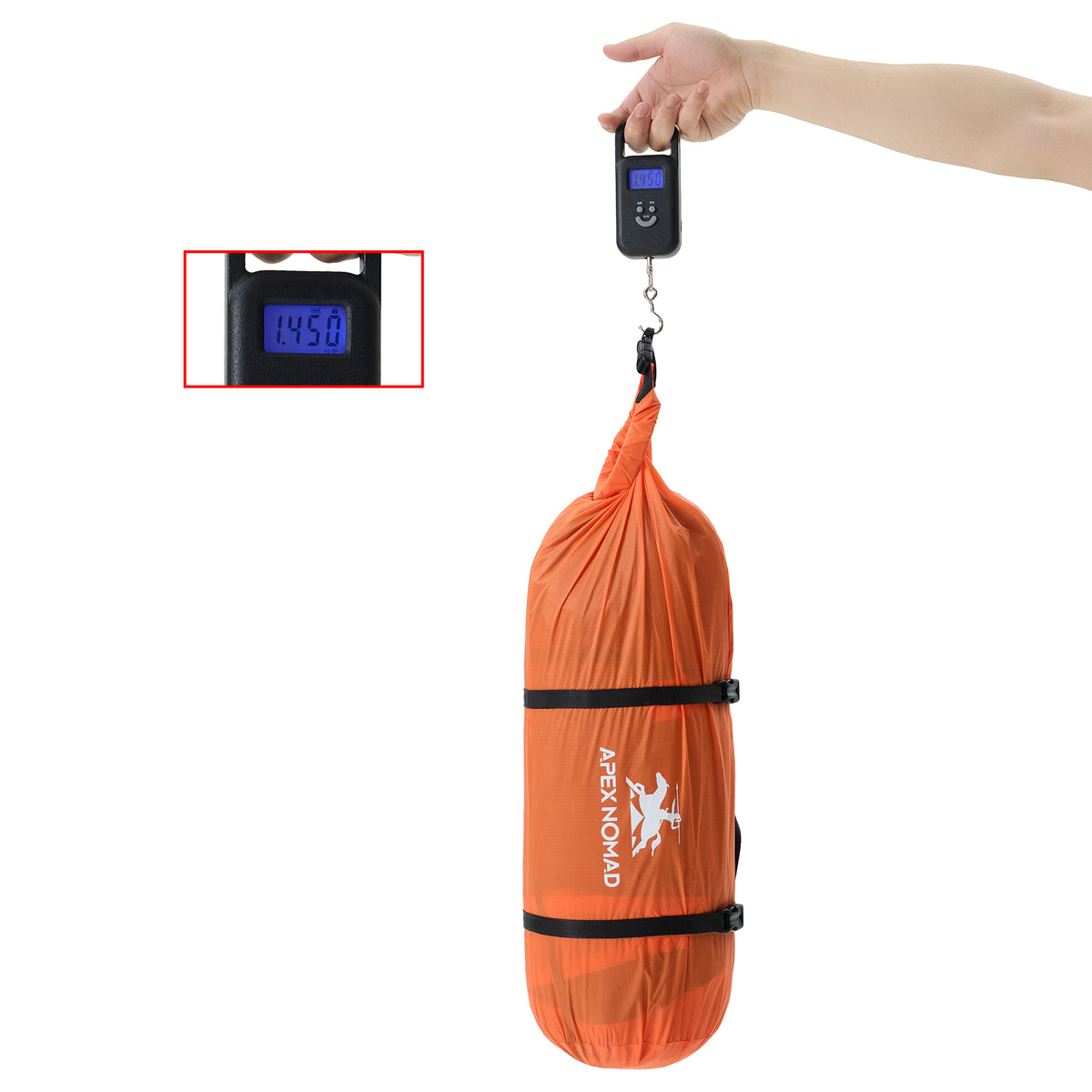 1 Person Lightweight Freestanding Backpacking Tent ApexNomad Ridge Orange