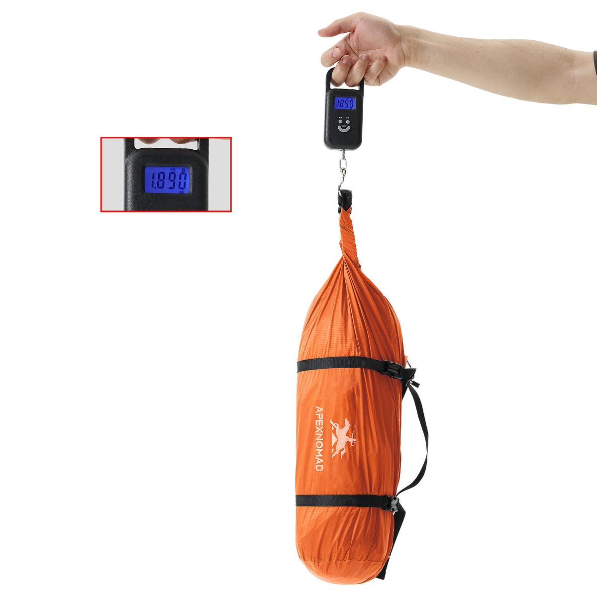 2 Person Freestanding Backpacking Tent with Dual Doors ApexNomad Haven Orange