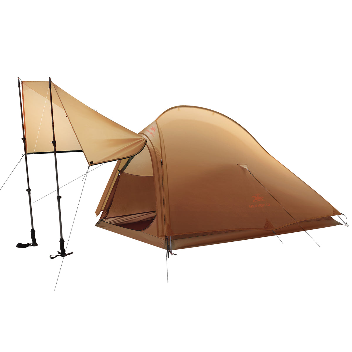 1 Person Lightweight Freestanding Backpacking Tent ApexNomad Ridge Brown