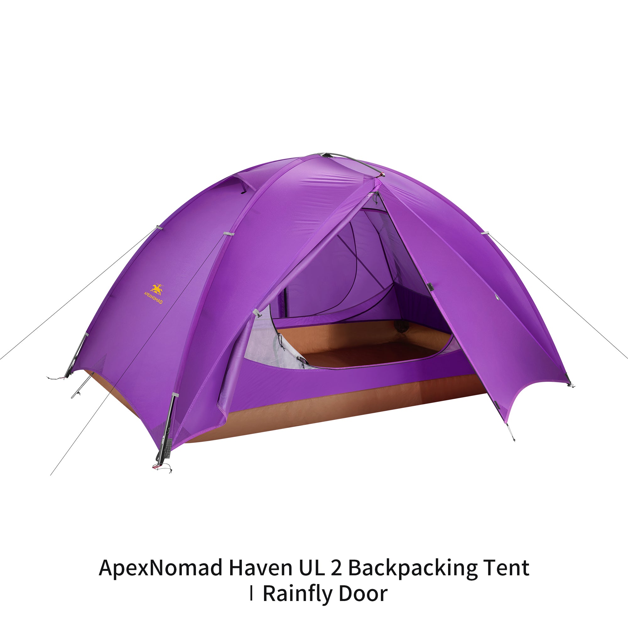 2 Person Pole Sleeve Backpacking Tent ApexNomad Haven Pro Purple