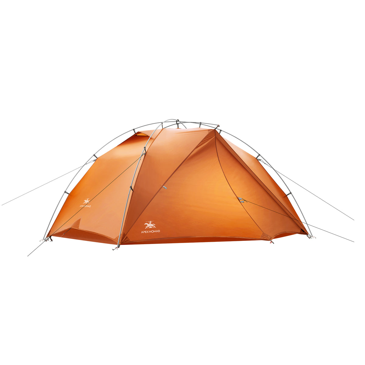 2 Person Freestanding Backpacking Tent with Dual Doors ApexNomad Haven Orange