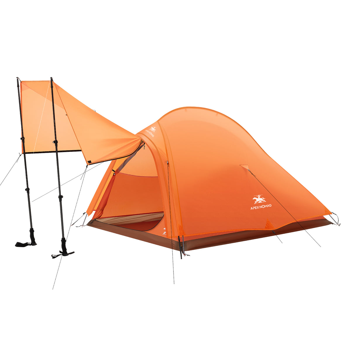 2 Person Lightweight Freestanding Backpacking Tent ApexNomad Ridge Orange