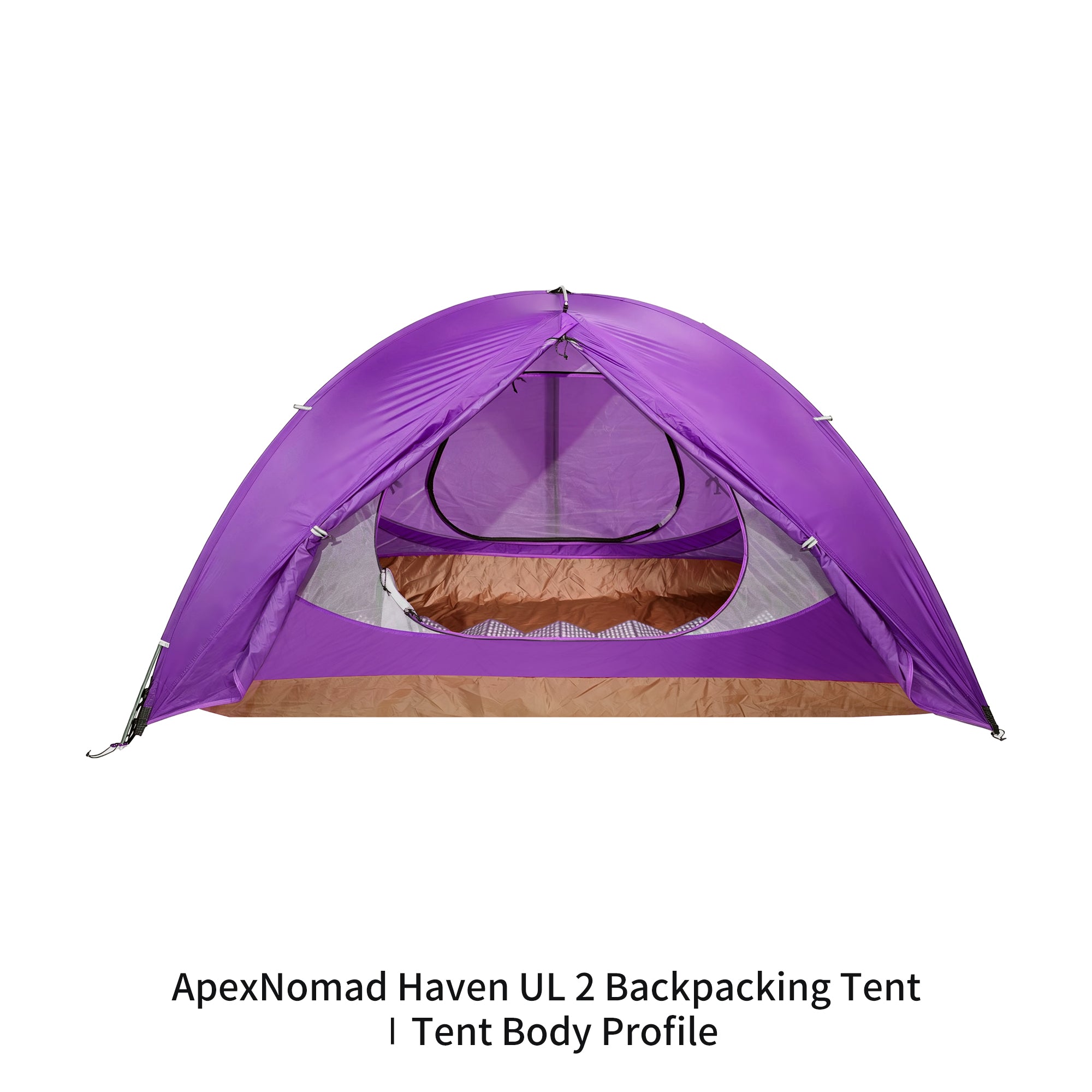 2 Person Pole Sleeve Backpacking Tent ApexNomad Haven Pro Purple
