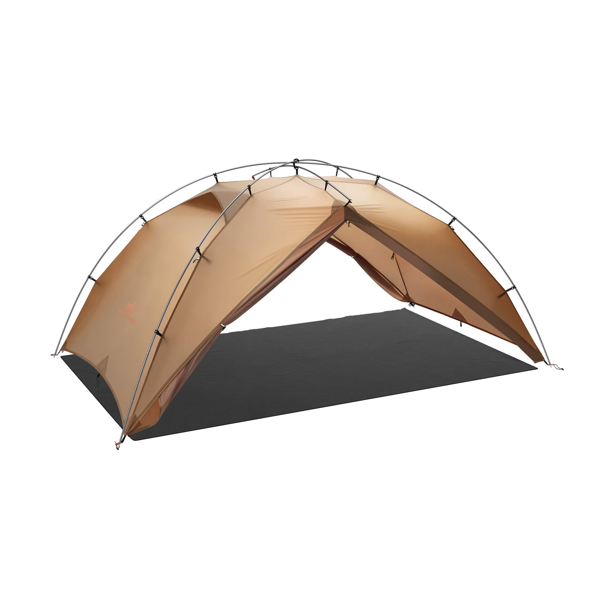 2 Person Freestanding Backpacking Tent with Dual Doors ApexNomad Haven Brown