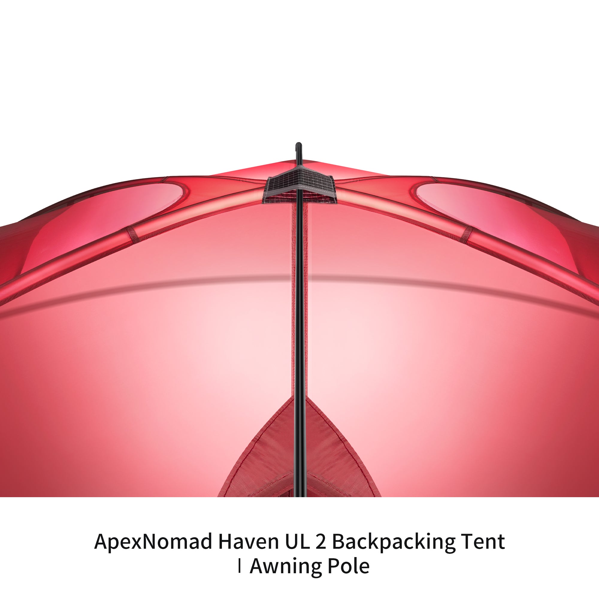 2 Person Pole Sleeve Backpacking Tent ApexNomad Haven Pro Red
