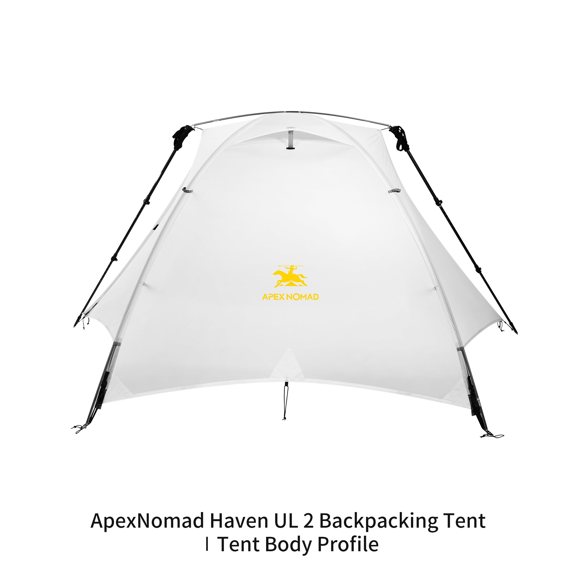 2 Person Pole Sleeve Backpacking Tent ApexNomad Haven Pro White