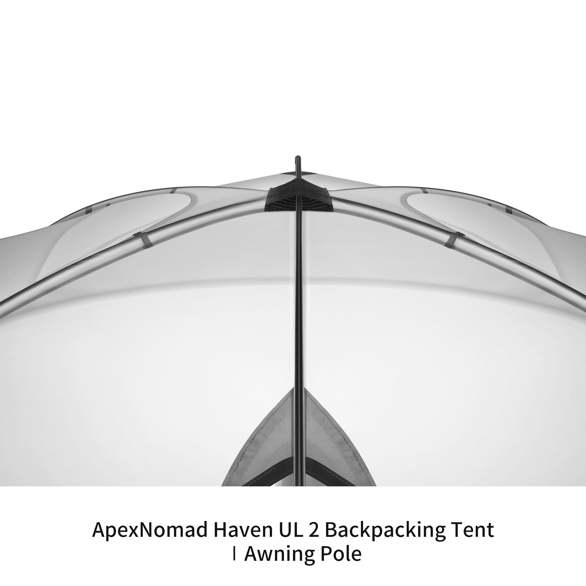 2 Person Pole Sleeve Backpacking Tent ApexNomad Haven Pro White