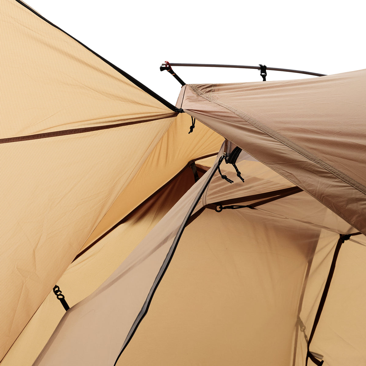 2 Person Freestanding Backpacking Tent with Dual Doors ApexNomad Haven Brown