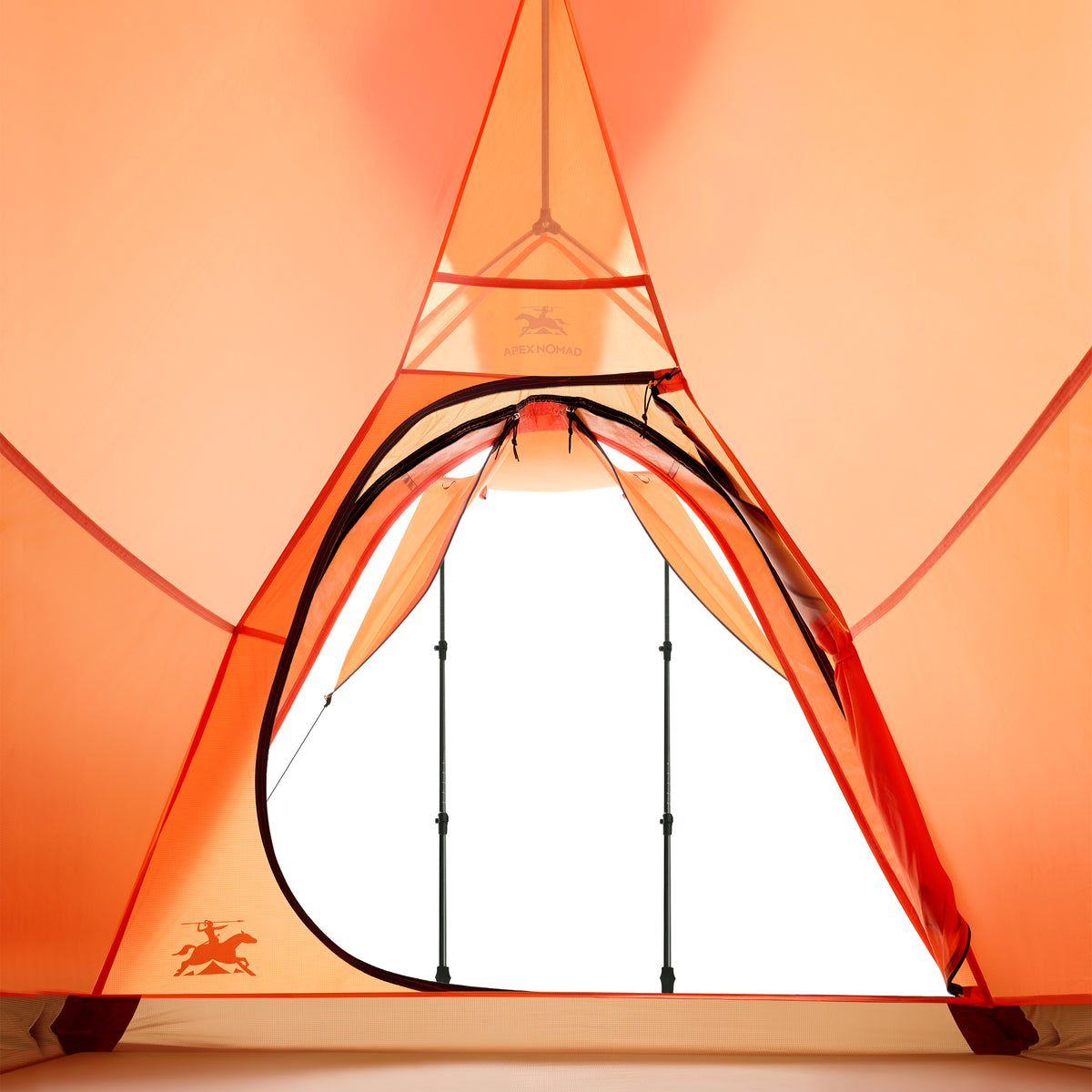 1 Person Lightweight Freestanding Backpacking Tent ApexNomad Ridge Orange
