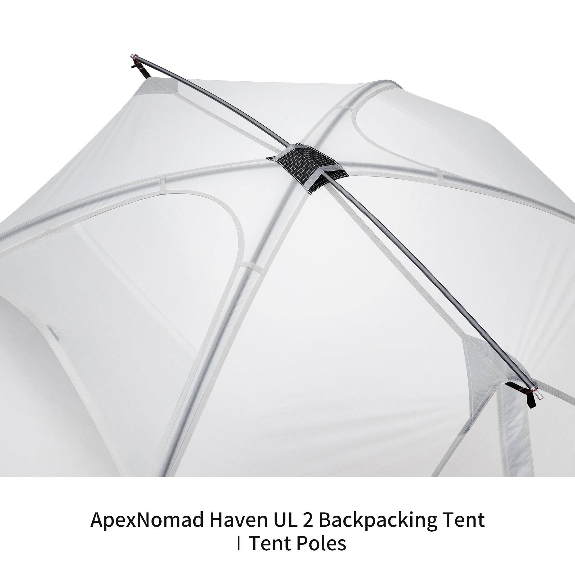 2 Person Pole Sleeve Backpacking Tent ApexNomad Haven Pro White