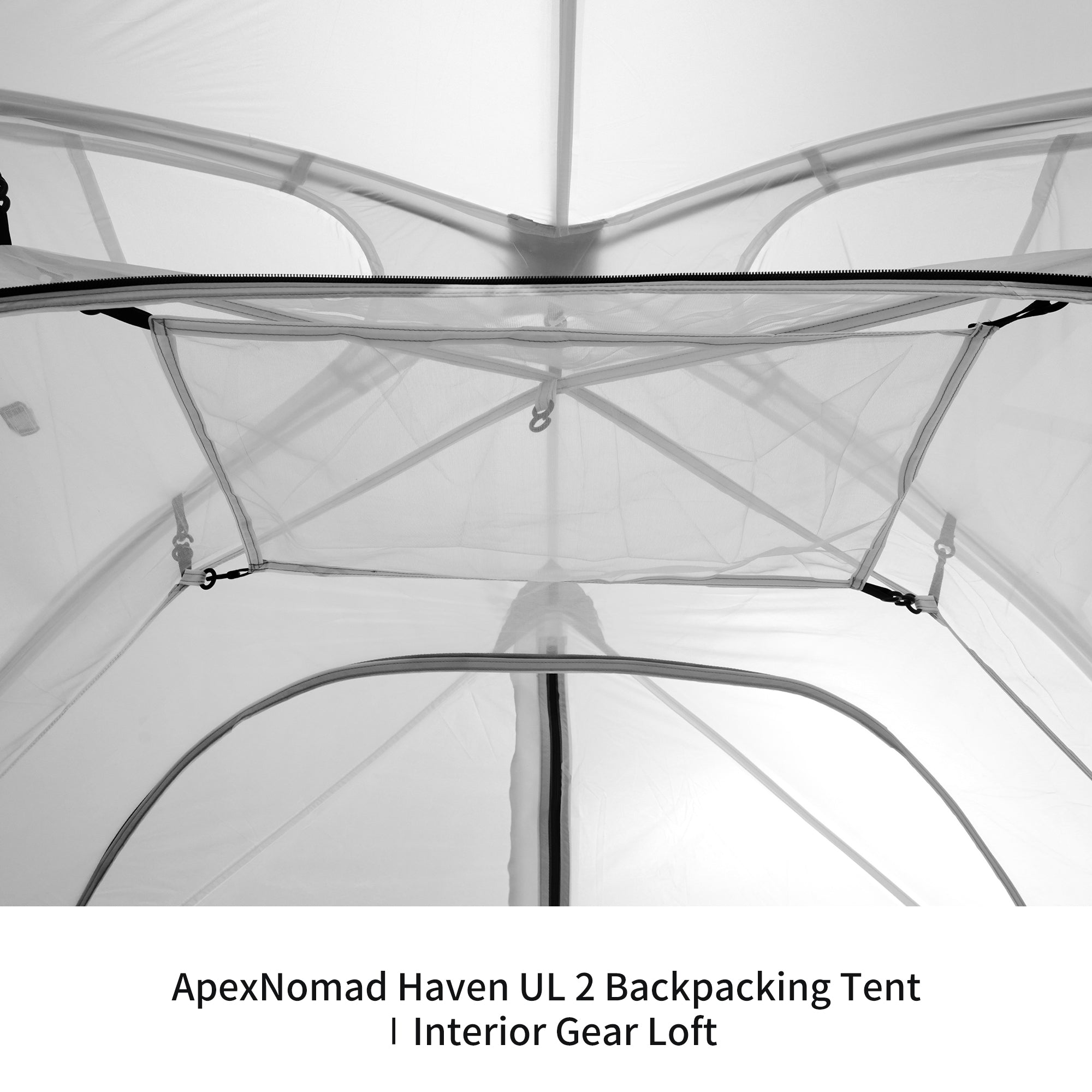 2 Person Pole Sleeve Backpacking Tent ApexNomad Haven Pro White