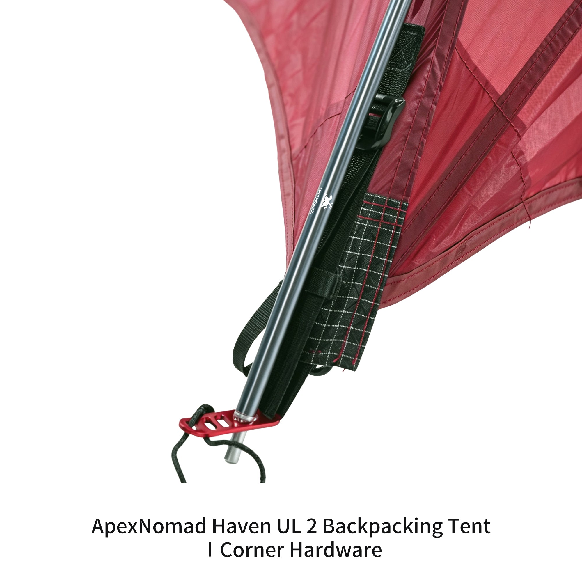 2 Person Pole Sleeve Backpacking Tent ApexNomad Haven Pro Red