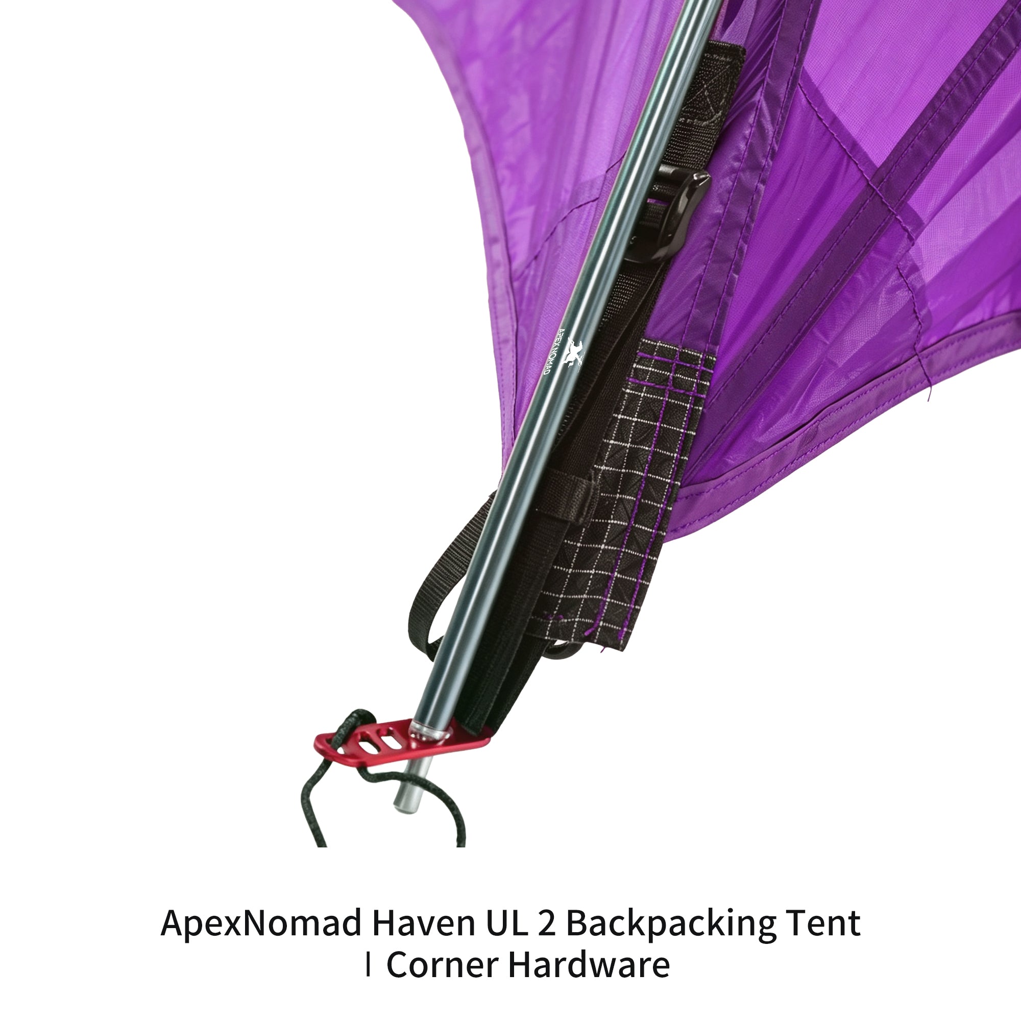 2 Person Pole Sleeve Backpacking Tent ApexNomad Haven Pro Purple